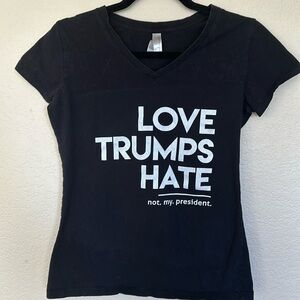 LOVE TRUMPS HATE women’s t-shirt